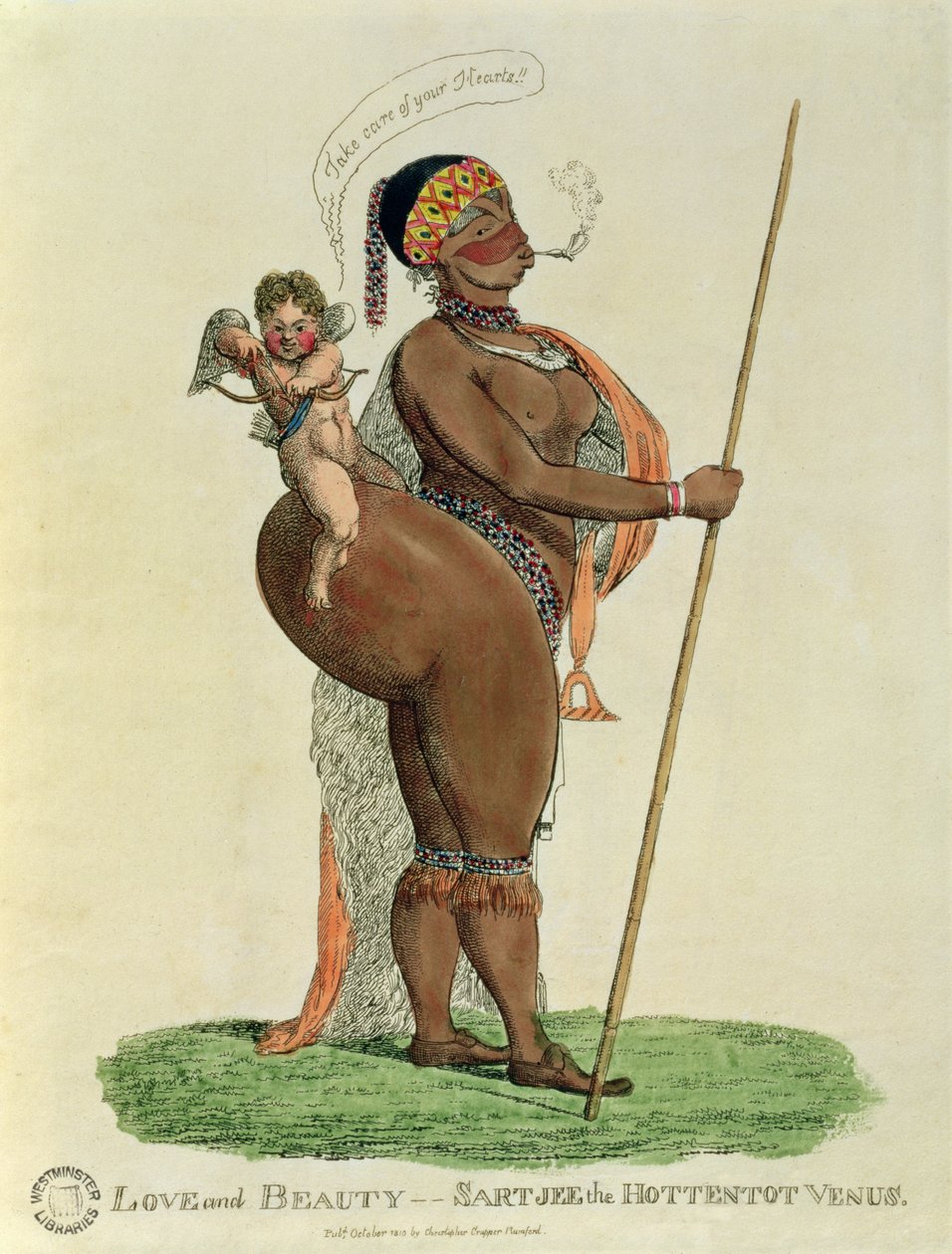 الحب والجمال - Sartjee the Hottentot Venus ، 1810 بواسطة مدرسة اللغة الإنجليزية