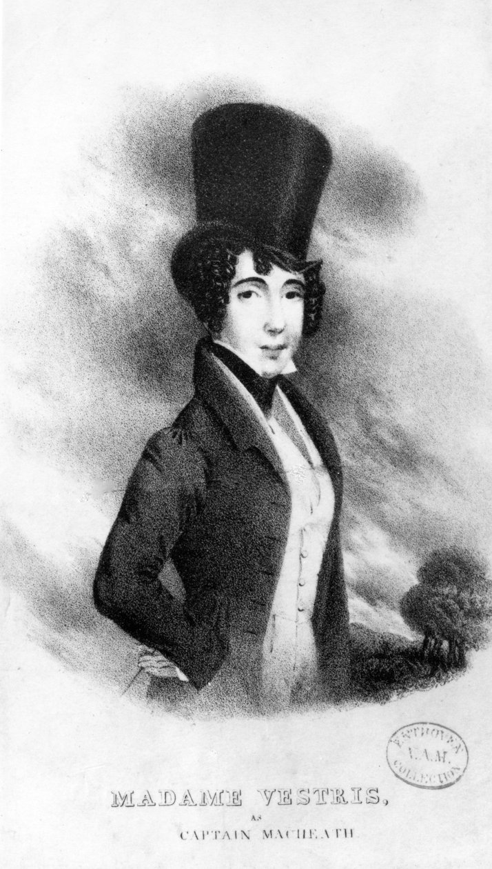 مدام فيستريس مثل الكابتن ماكهيث ، 1833 بواسطة مدرسة اللغة الإنجليزية