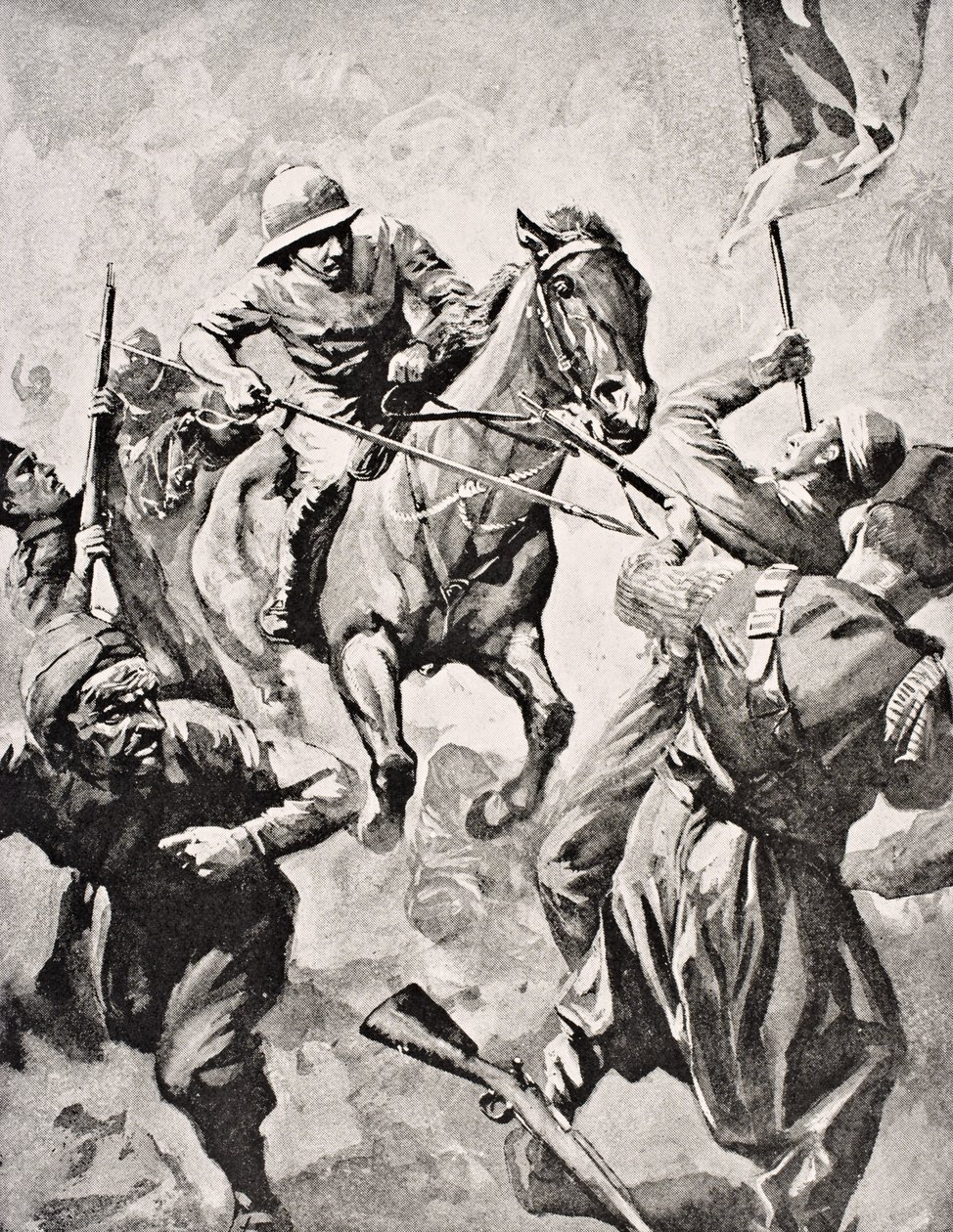 الرائد جورج جودفري ماسي ويلر ، من ألبوم The War Illustrated Album deLuxe ، المنشور في لندن ، 1916 بواسطة مدرسة اللغة الإنجليزية