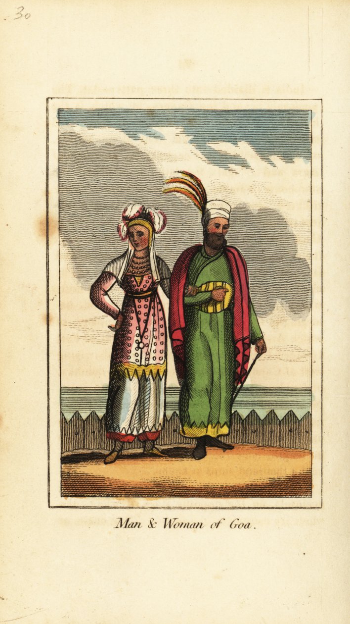 رجل وامرأة من غوا ، الهند بواسطة مدرسة اللغة الإنجليزية