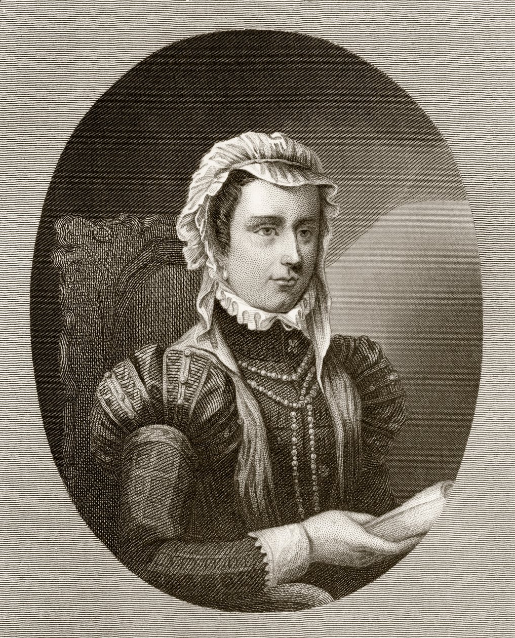 مارغريت ، دوقة بارما ، من "تاريخ عهد فيليب الثاني" ، نُشر عام 1855 بواسطة مدرسة اللغة الإنجليزية