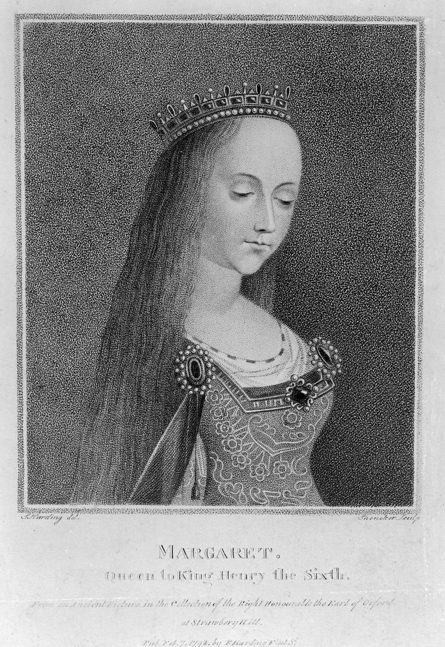 مارغريت أنجو ، بعد صورة قديمة في مجموعة الشرفاء إيرل أكسفورد ، 1792 بواسطة مدرسة اللغة الإنجليزية