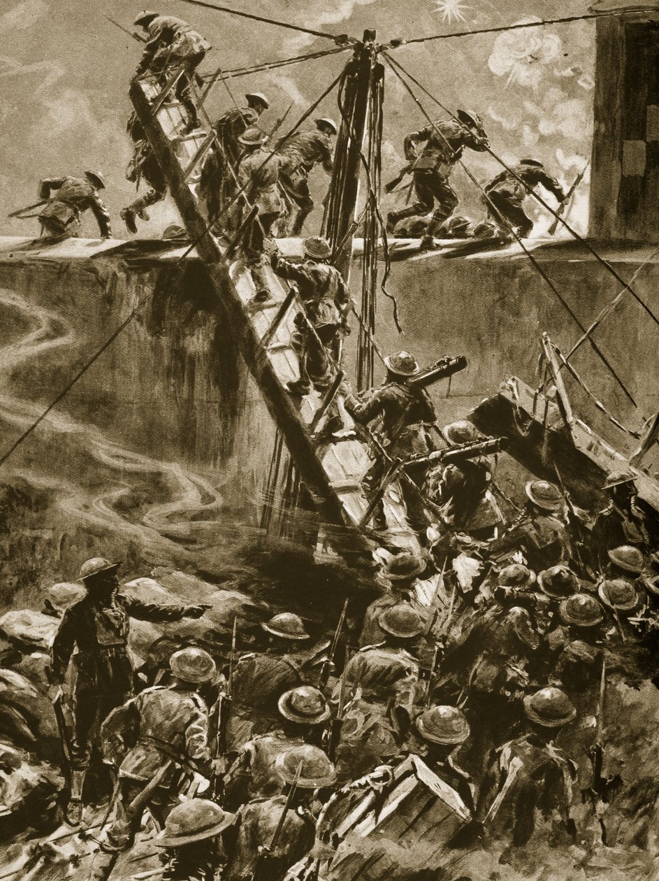 نشأت المارينز والسترات الزرقاء في الممرات من HMS Vindictive ، 1914-1919 بواسطة مدرسة اللغة الإنجليزية