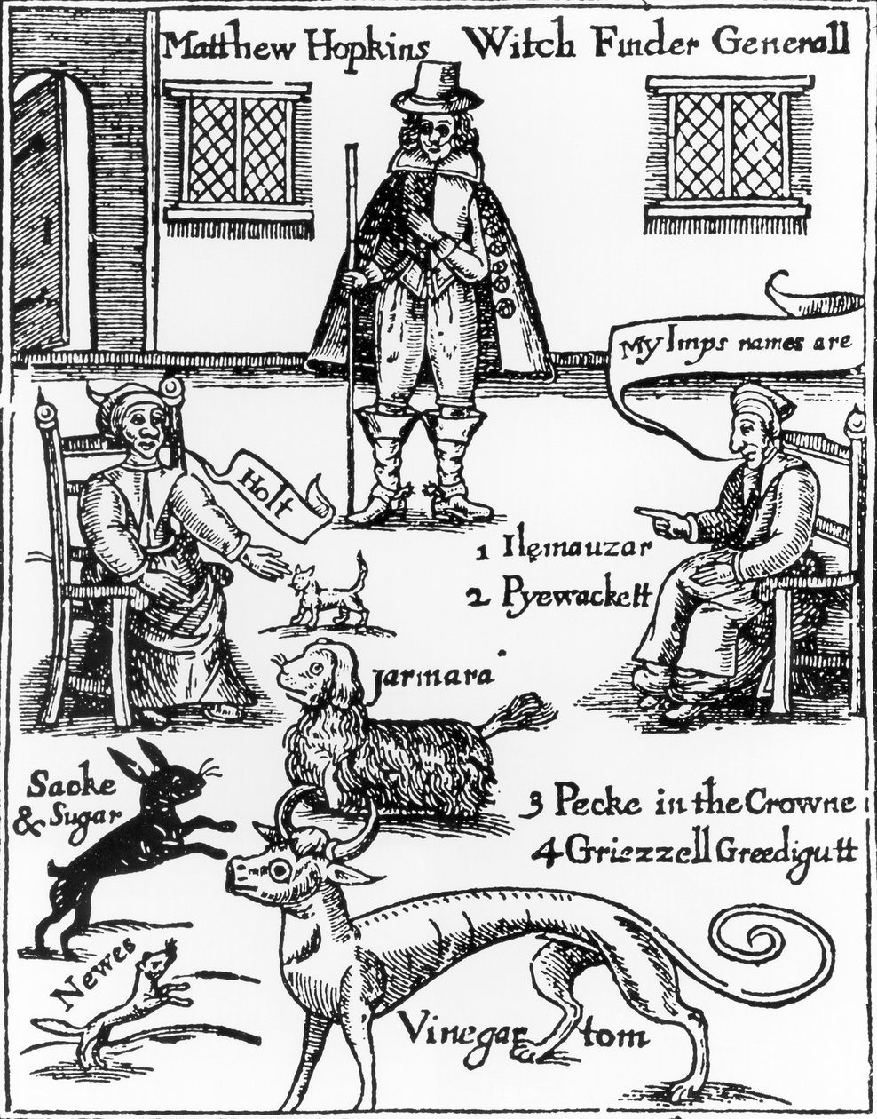 ماثيو هوبكنز ، The Witchfinder General (ت 1647) بواسطة مدرسة اللغة الإنجليزية