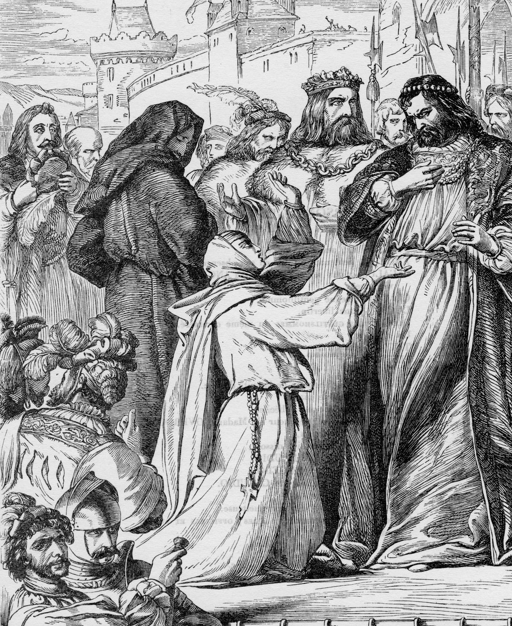 مقياس للقياس - رسم توضيحي في "" الأعمال التي أكملها ويليام شكسبير "" 1866 - تم استعارة الرسوم التوضيحية والشكل العام لهذه الطبعة من شكسبير المصور لكاسيل ، والذي نُشر في لندن بواسطة مدرسة اللغة الإنجليزية