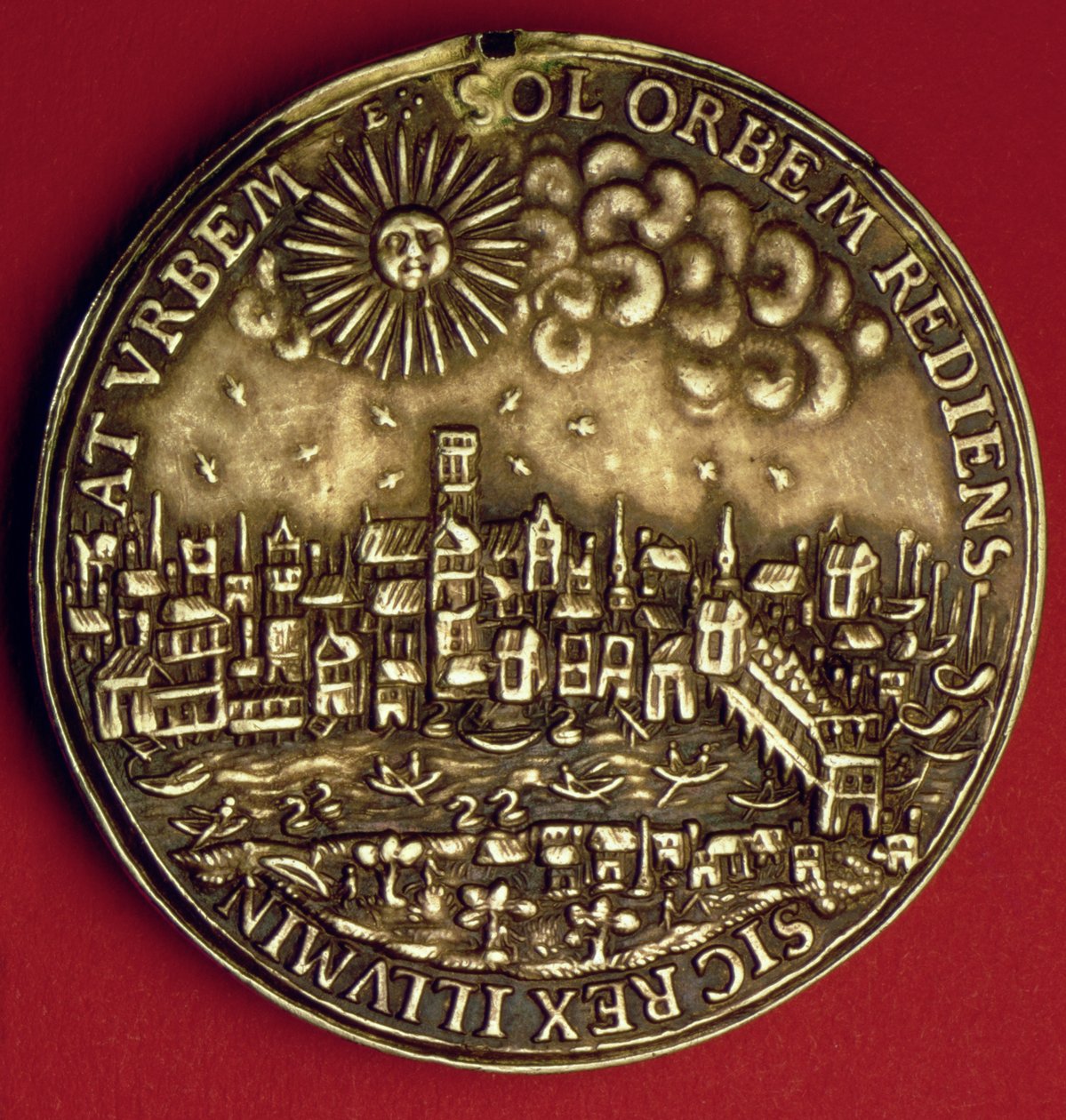 ميدالية ذكرى عودة تشارلز الأول (1600-49) إلى مدينة لندن بعد التتويج الاسكتلندي ، 1633 (معدن) بواسطة مدرسة اللغة الإنجليزية