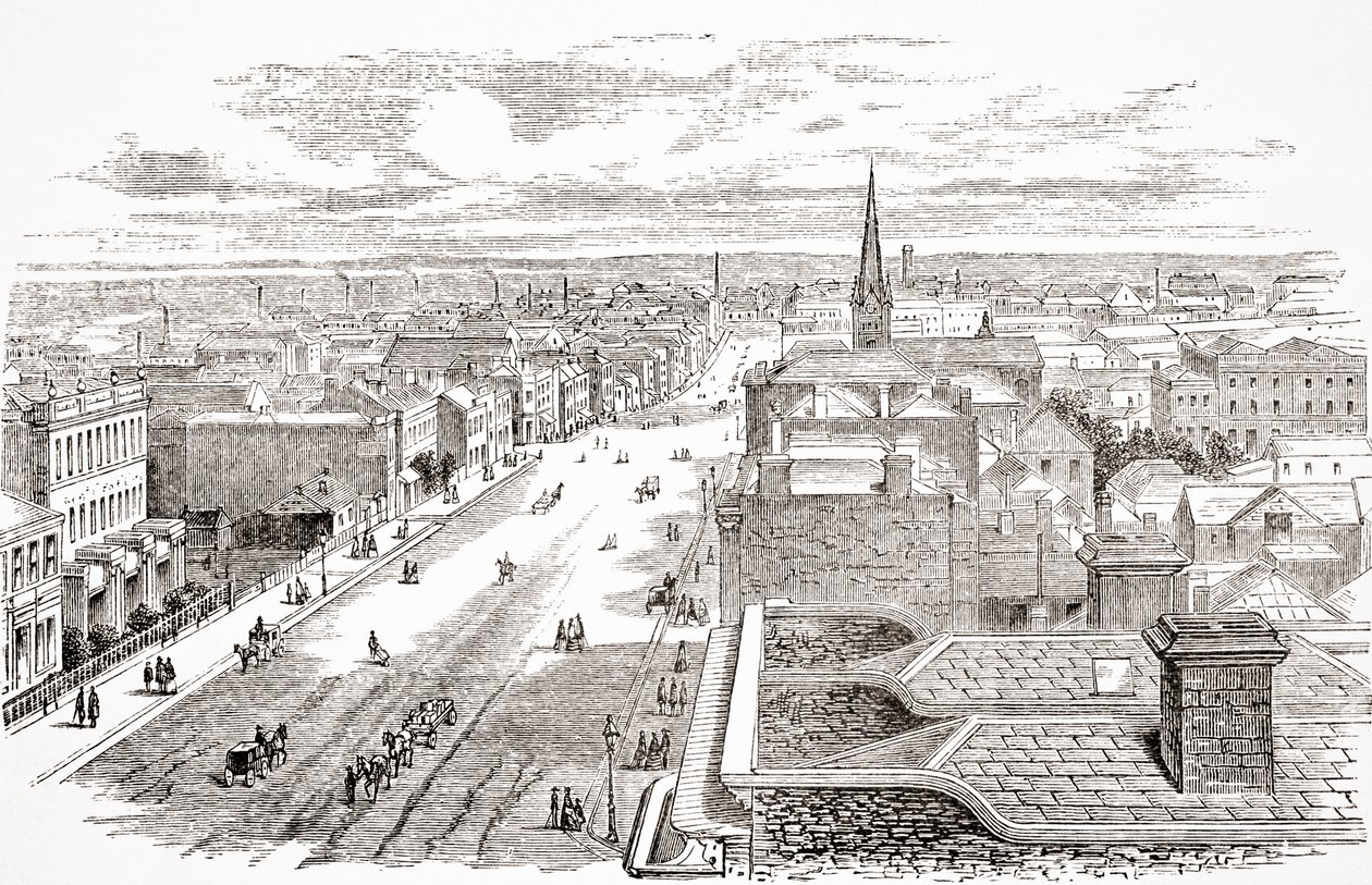 ملبورن ، أستراليا ، من معرض الجغرافيا بواسطة القس توماس ميلنر ، تم نشره عام 1880 بواسطة مدرسة اللغة الإنجليزية