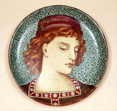 طبق مينتون رسمه فنان هاو عام 1880 بواسطة مدرسة اللغة الإنجليزية