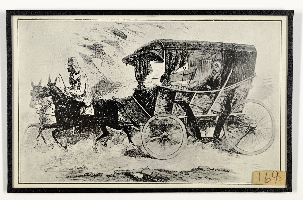 عربة ملكة جمال نايتنجيل في بؤرة الحرب ، من 'The Illustrated London News' بواسطة مدرسة اللغة الإنجليزية