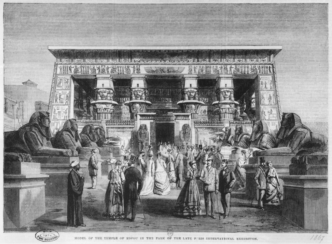 نموذج لمعبد إدفو في المعرض العالمي في Champ-deMars في باريس ، 16 نوفمبر 1867 بواسطة مدرسة اللغة الإنجليزية