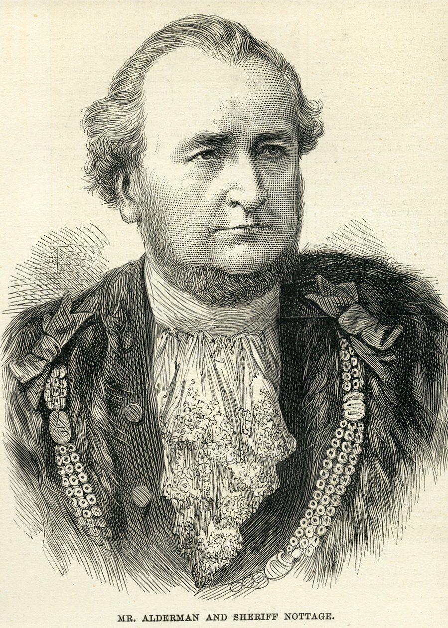 السيد Alderman و Sheriff Nottage من The Illustrated London News ، 10 نوفمبر 1877 بواسطة مدرسة اللغة الإنجليزية