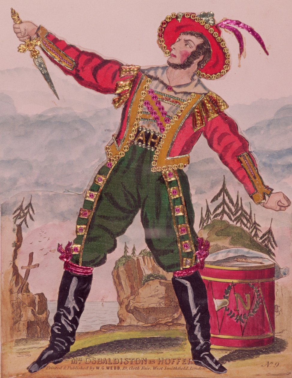 السيد Osbaldiston مثل أندرياس هوفر (هوفر) الزعيم الوطني التيرولي ، حانة. بواسطة WG Webb ، لندن (النقش والكولاج) بواسطة مدرسة اللغة الإنجليزية