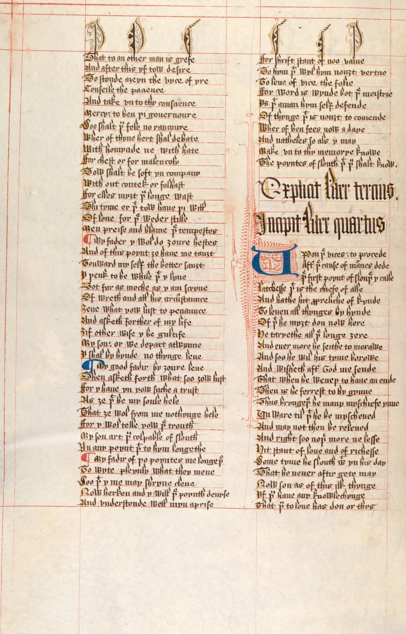 MS326 f66v ، Confessio Amantis بواسطة John Gower (قلم وحبر على رق) بواسطة مدرسة اللغة الإنجليزية