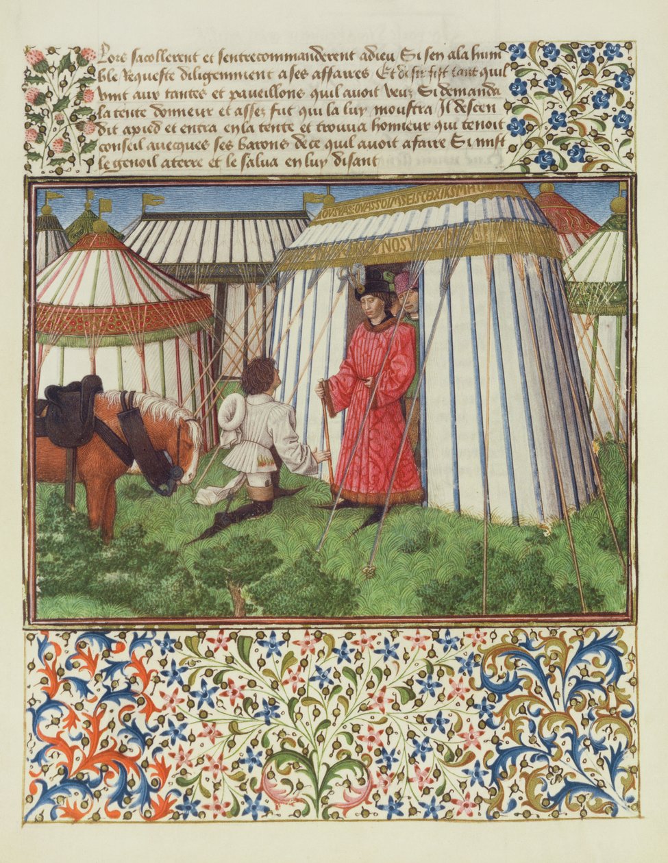 السيدة 2597 الرغبة في الركوع أمام الشرف تتوسل مساعدة القلب ، طبعة الفاكس من Livre du Coeur dAmours Espris بواسطة Rene dAnjou بواسطة مدرسة اللغة الإنجليزية
