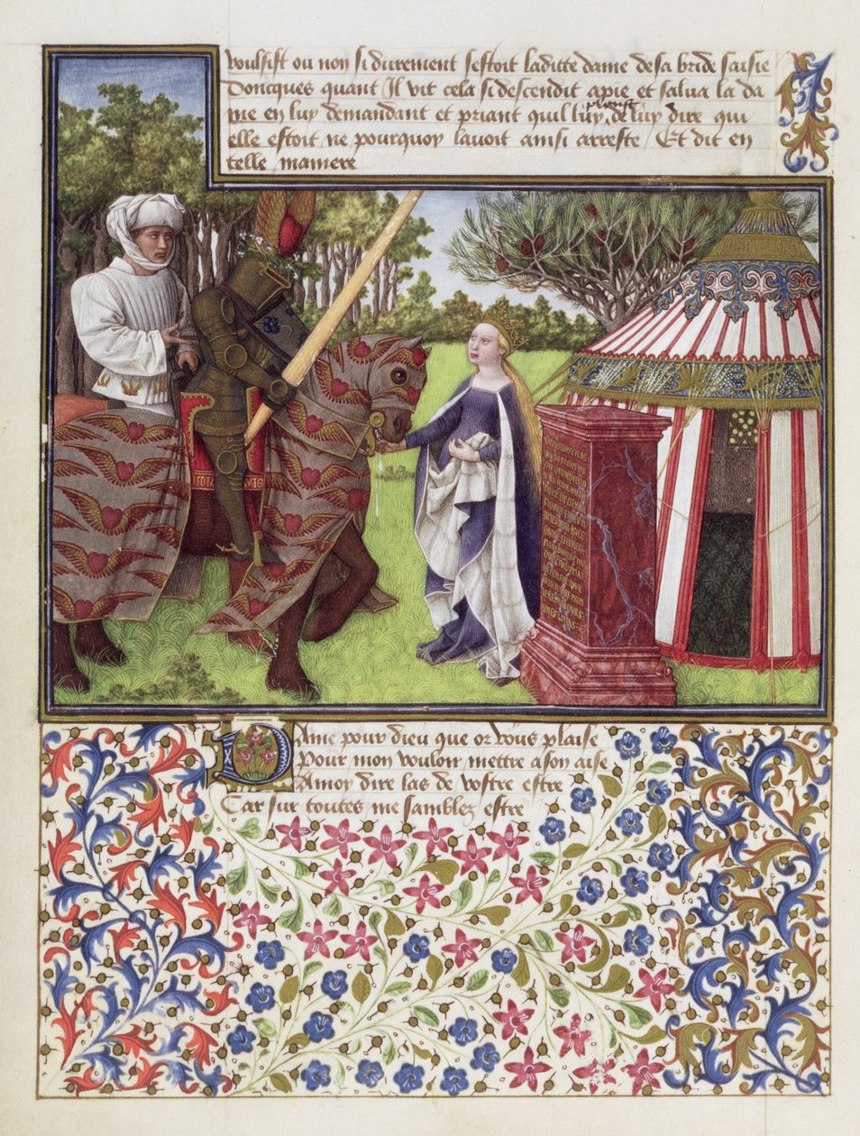 السيدة 2597 القلب والرغبة مع الأمل في منزله ، نسخة الفاكس من Livre du Coeur dAmours Espris بقلم رينيه دانجو بواسطة مدرسة اللغة الإنجليزية