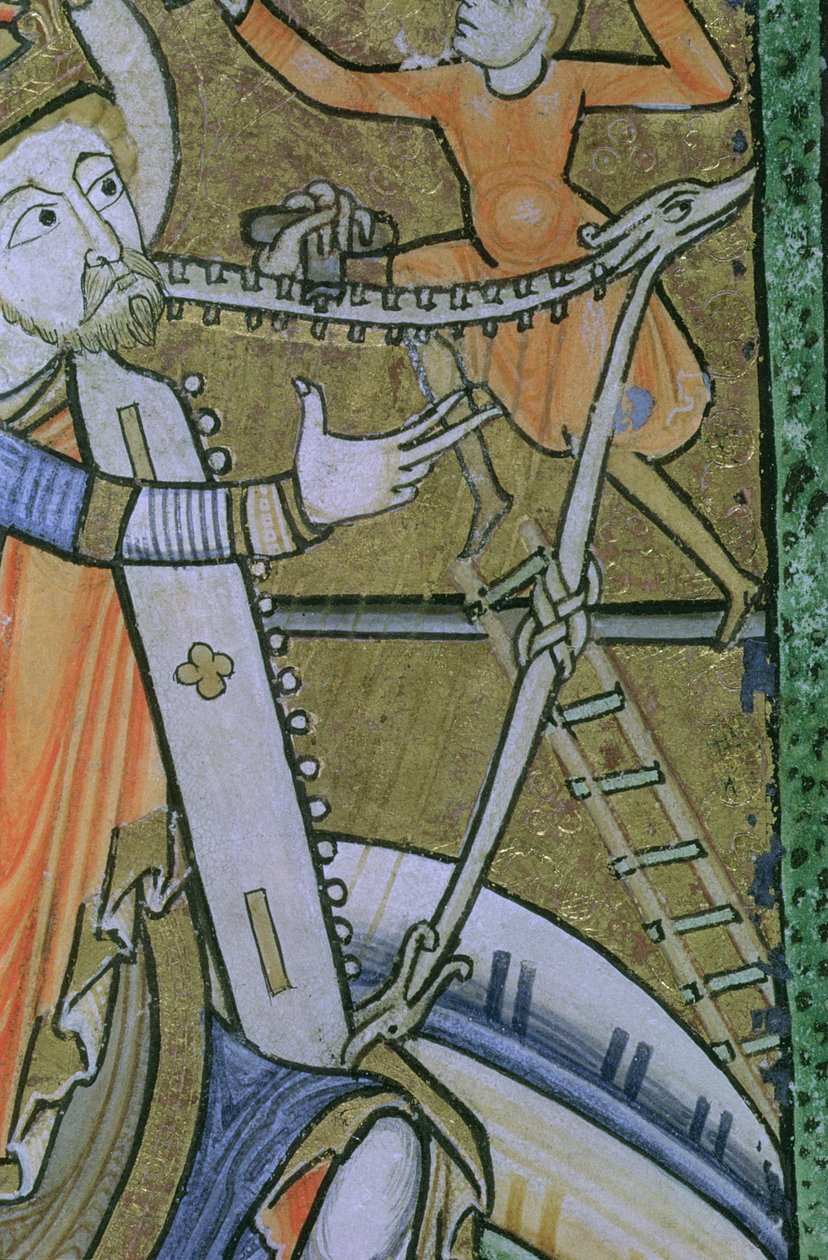 السيدة هانتر 229 f.21v ديفيد ضبط قيثارته ، من Hunterian Psalter ، c.1170 (قلم وحبر وتمبرا على ورق) بواسطة مدرسة اللغة الإنجليزية