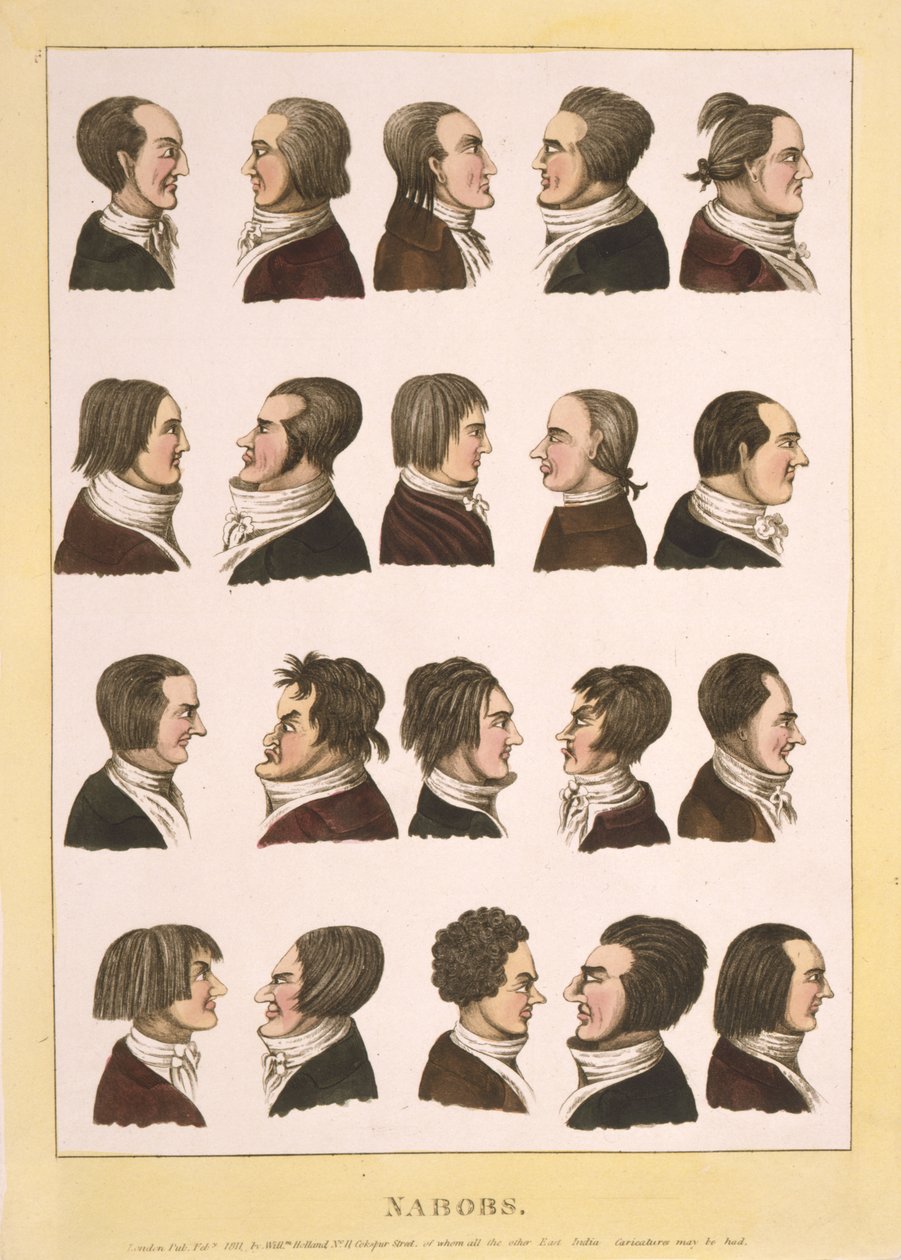 Nabobs, pub.1811 (coloured engraving) بواسطة مدرسة اللغة الإنجليزية