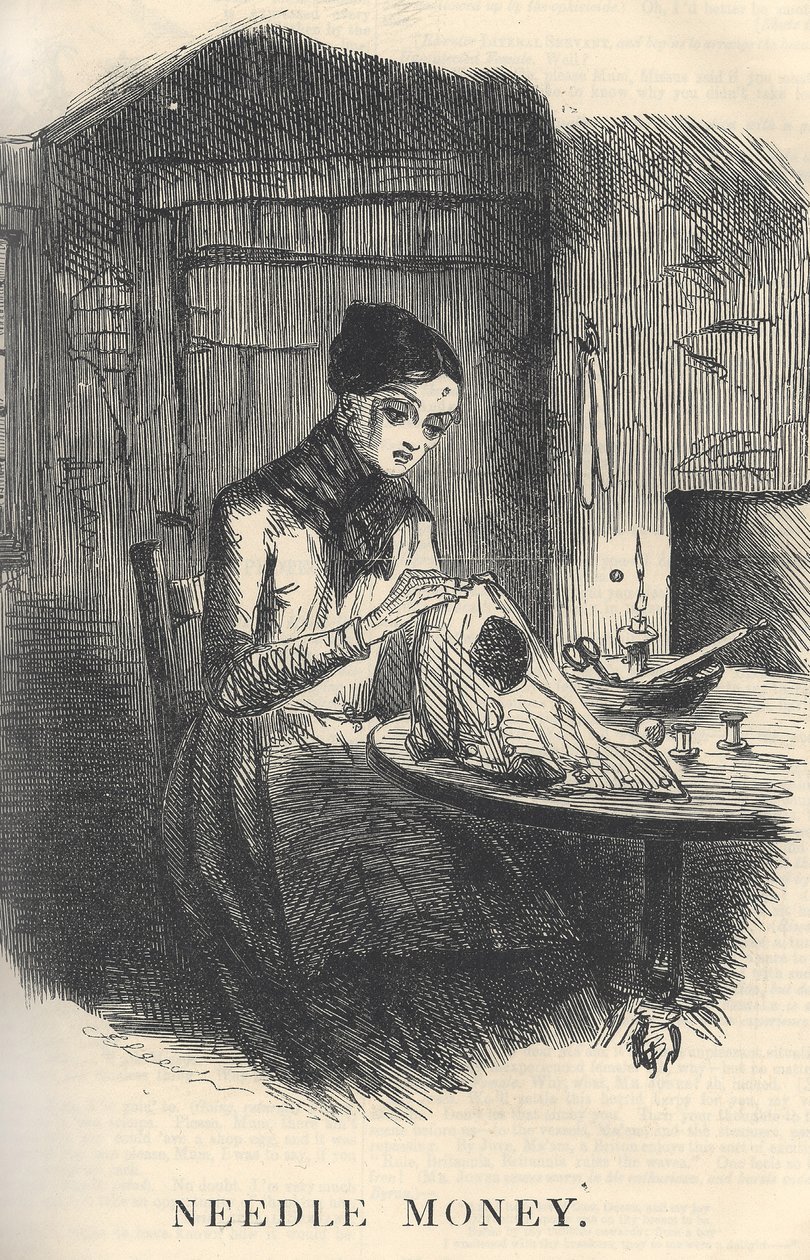 إبرة المال ، توضيح من مجلة بانش ، ديسمبر 1849 (للزوج انظر 384762) بواسطة مدرسة اللغة الإنجليزية