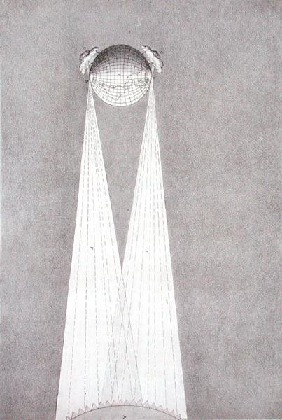 النظرية الجديدة للشفق القطبي ، من "سرد رحلة ثانية بحثًا عن ممر شمالي غربي (1829-33)" ، بقلم السير جون روس (1777-1836) بواسطة مدرسة اللغة الإنجليزية