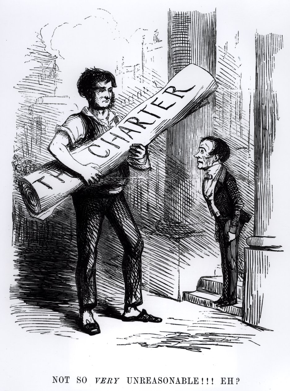 كارتون من مجلة Punch ، "ليس غير معقول للغاية ، إيه" ، 1848 (نقش) (صور من وزن الجسم) بواسطة مدرسة اللغة الإنجليزية