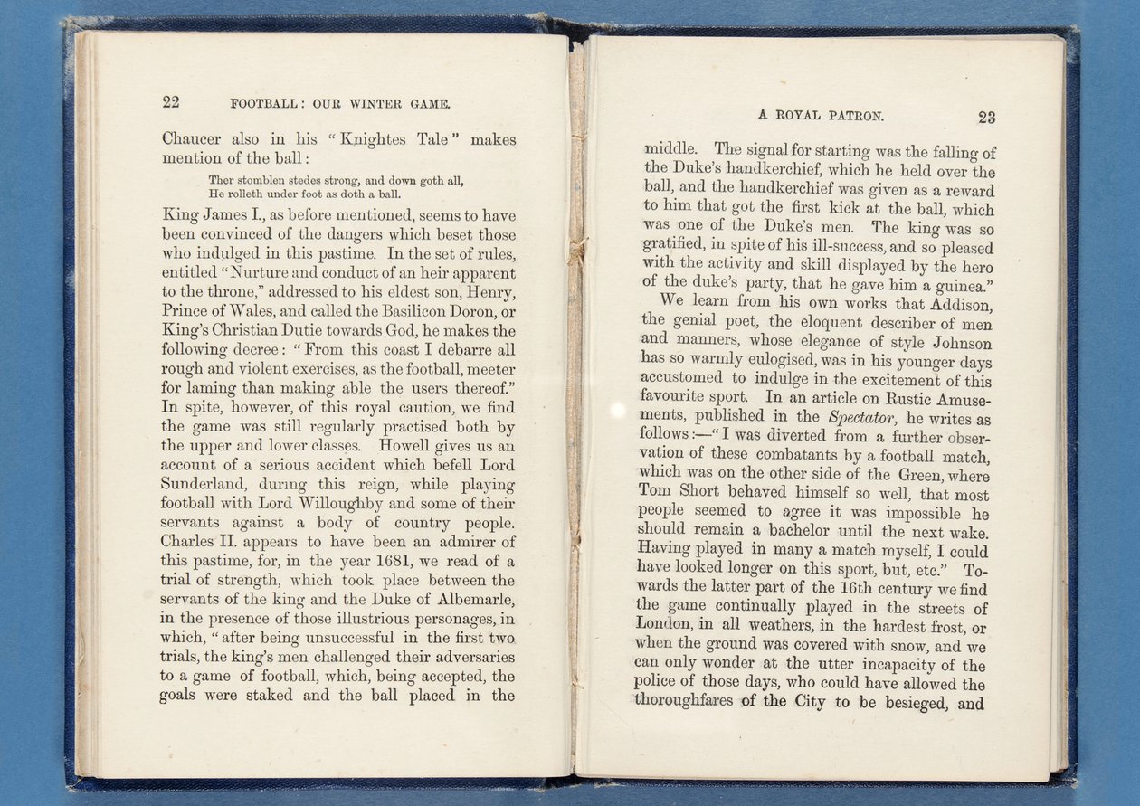 صفحة من كرة القدم: لعبتنا الشتوية ، بقلم تشارلز دبليو ألكوك ، 1874 (انظر أيضًا 315143-4) بواسطة مدرسة اللغة الإنجليزية