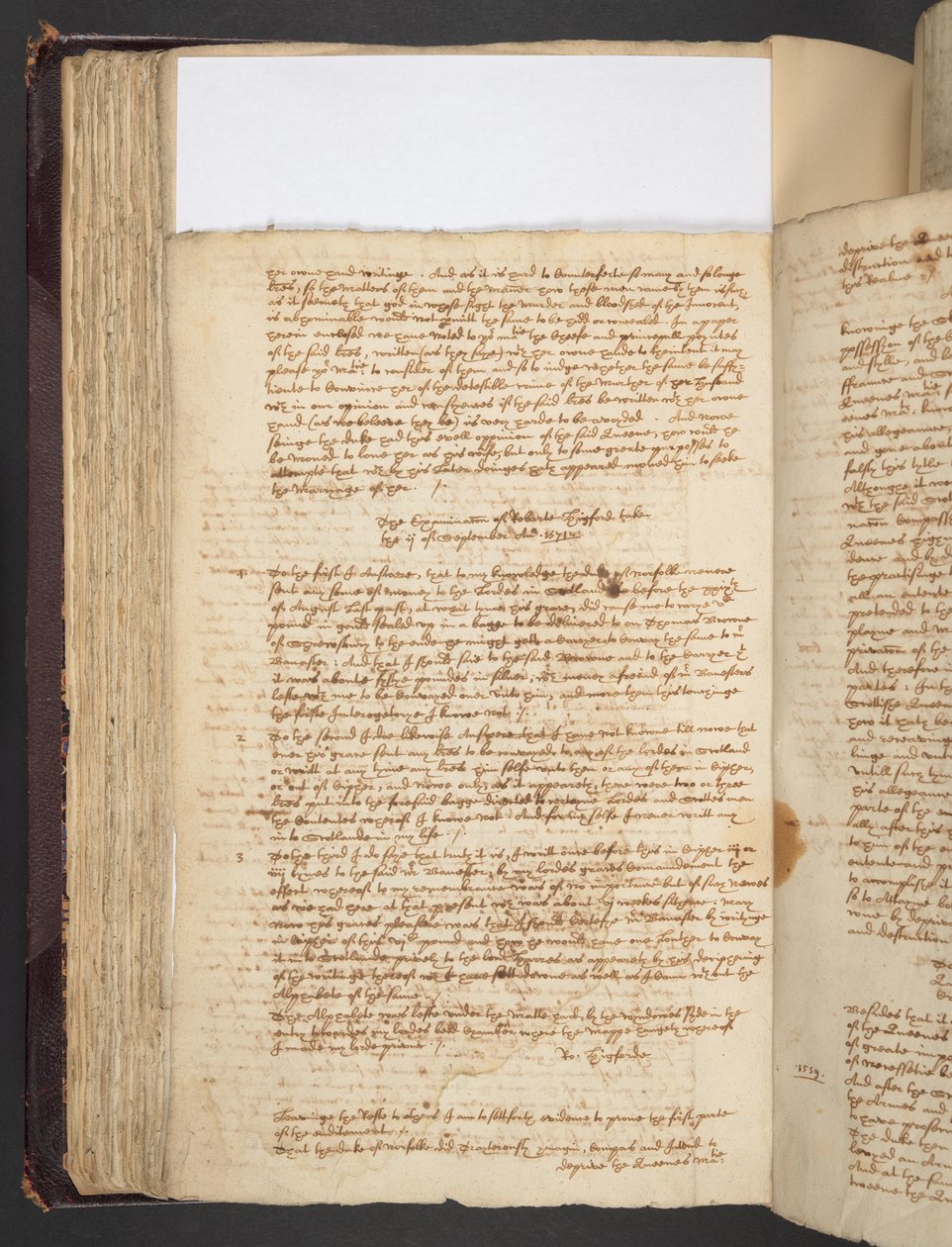 الأوراق المتعلقة بماري كوين أوف سكوتس ، Harley MS 290 f.115v ، c.1550-1650 (قلم وحبر على ورق) بواسطة مدرسة اللغة الإنجليزية