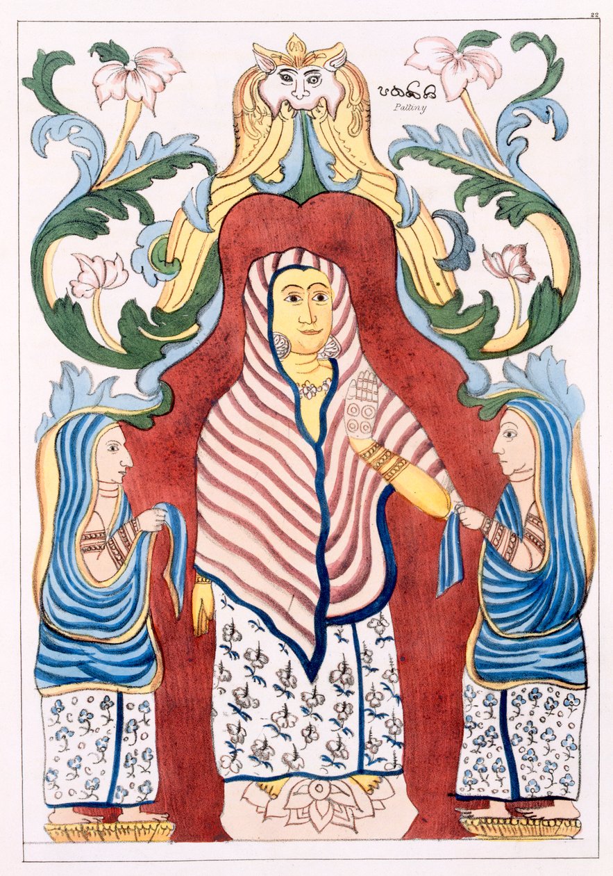 باتين ديوا ، حراس التل الأربعة ، من تاريخ وعقيدة البوذية بقلم إدوارد أبهام ، 1829 بواسطة مدرسة اللغة الإنجليزية
