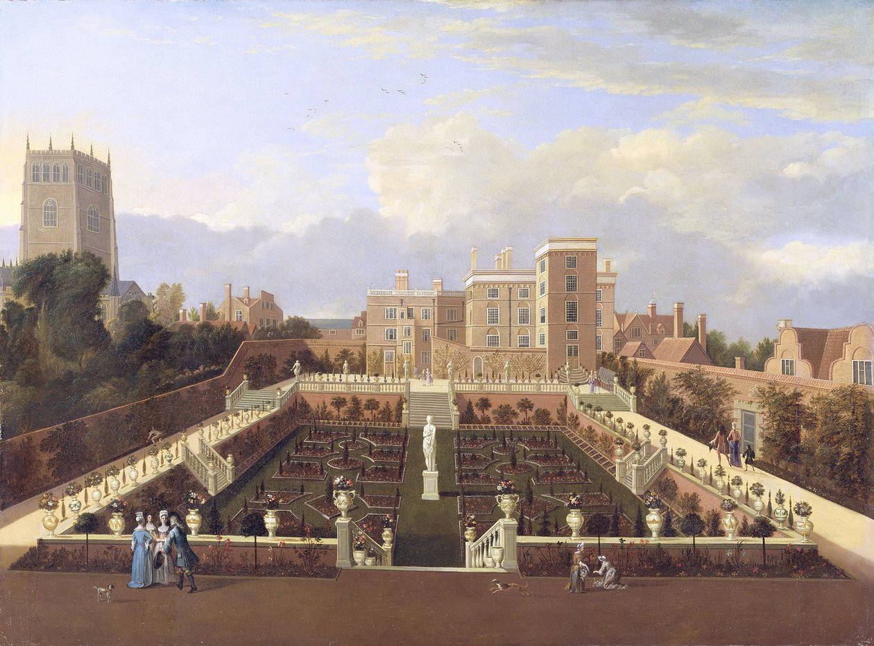 بييربون هاوس ، نوتنغهام ، c.1708-13 بواسطة مدرسة اللغة الإنجليزية