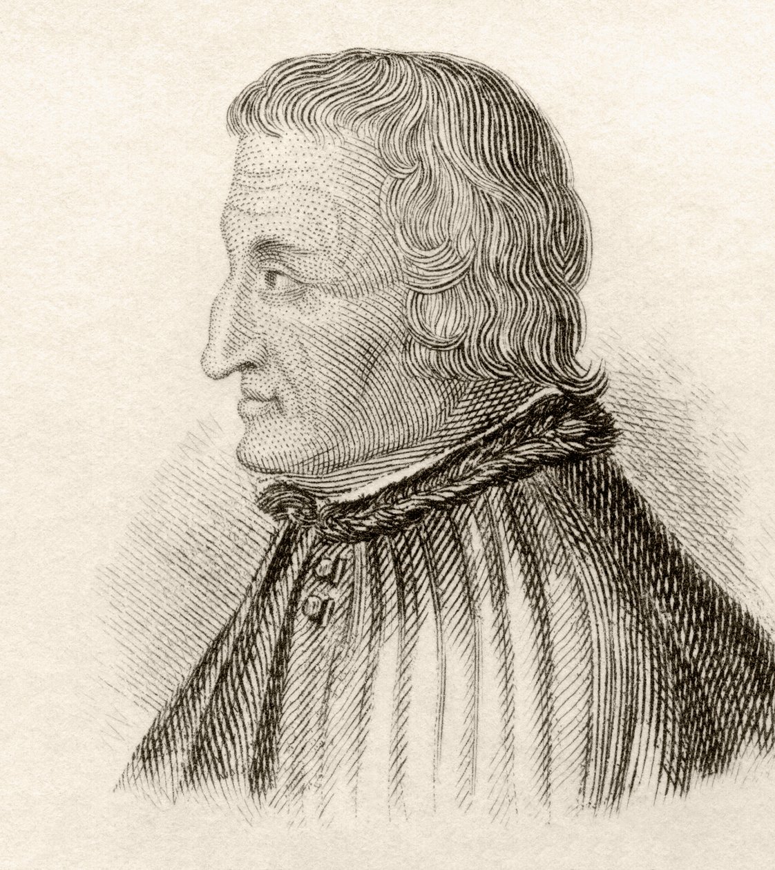 Polydore Vergil ، من "قاموس كراب التاريخي" ، نُشر عام 1825 بواسطة مدرسة اللغة الإنجليزية