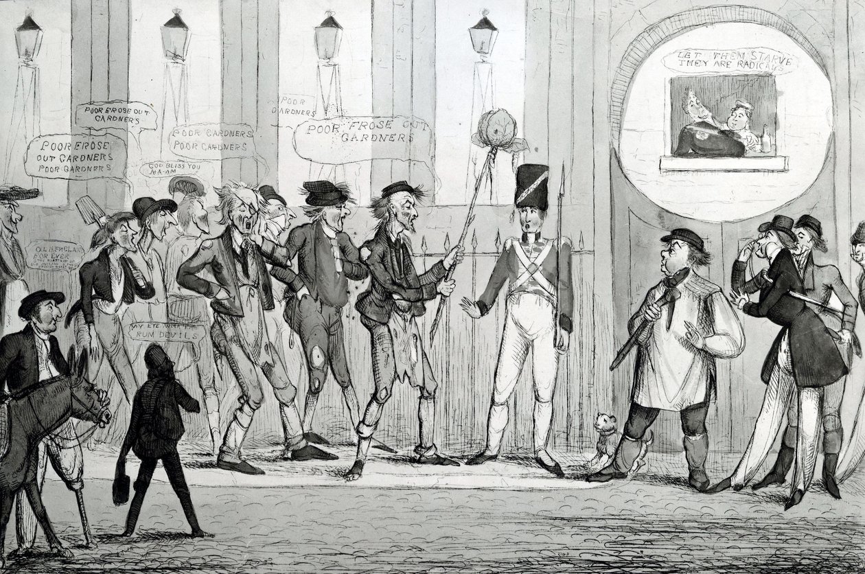 Poor Froze Out Gardners ، 1820 بواسطة مدرسة اللغة الإنجليزية