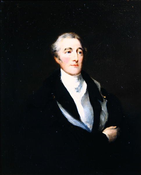 صورة لأرثر ويليسلي (1769-1852) دوق ويلينجتون (زيت على قماش) بواسطة مدرسة اللغة الإنجليزية