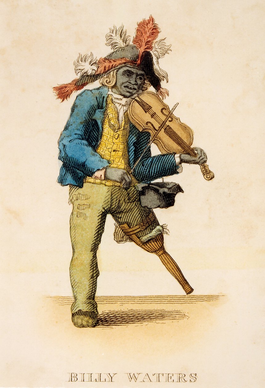 صورة لـ Billy Waters ، c.1820 (النقش والحفر مع مرحاض) بواسطة مدرسة اللغة الإنجليزية