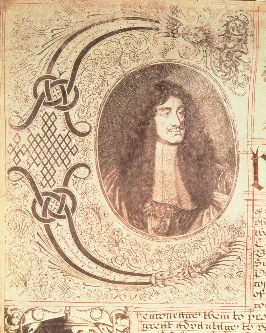 صورة لتشارلز الثاني من ميثاق شركة خليج هدسون ، 2 مايو 1670 بواسطة مدرسة اللغة الإنجليزية
