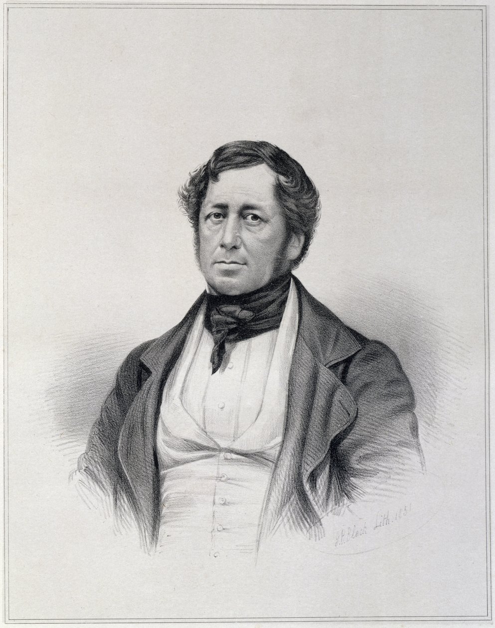 صورة لتشارلز جوزيف هولمانديل (1789-1850) ، منقوش بواسطة جي بي بليك ، 1851 بواسطة مدرسة اللغة الإنجليزية