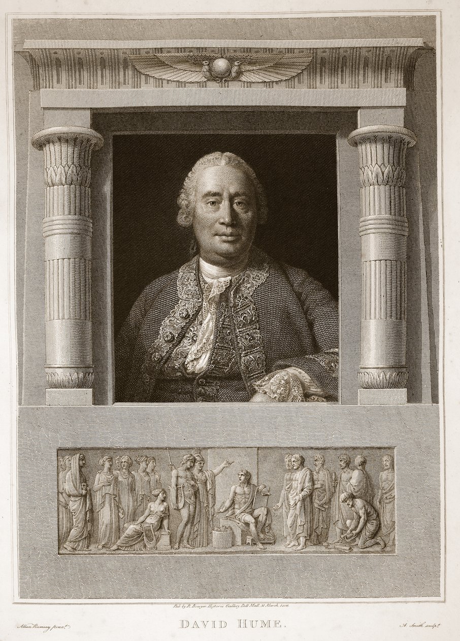 صورة لديفيد هيوم ، صورة من ديفيد هيوم تاريخ إنجلترا ، حانة. بقلم ر. بوير ، لندن ، 1812 بواسطة مدرسة اللغة الإنجليزية