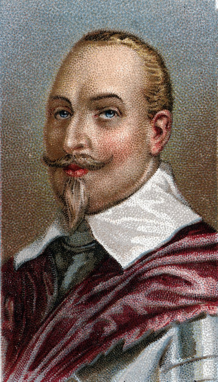 صورة لغوستافوس أدولفوس السويدي - صورة غوستاف الثاني أدولف ملك السويد (1594-1632) - من سلسلة "قادة الرجال" - الطباعة الحجرية الملونة - المدرسة الإنجليزية ، القرن العشرين - بواسطة مدرسة اللغة الإنجليزية