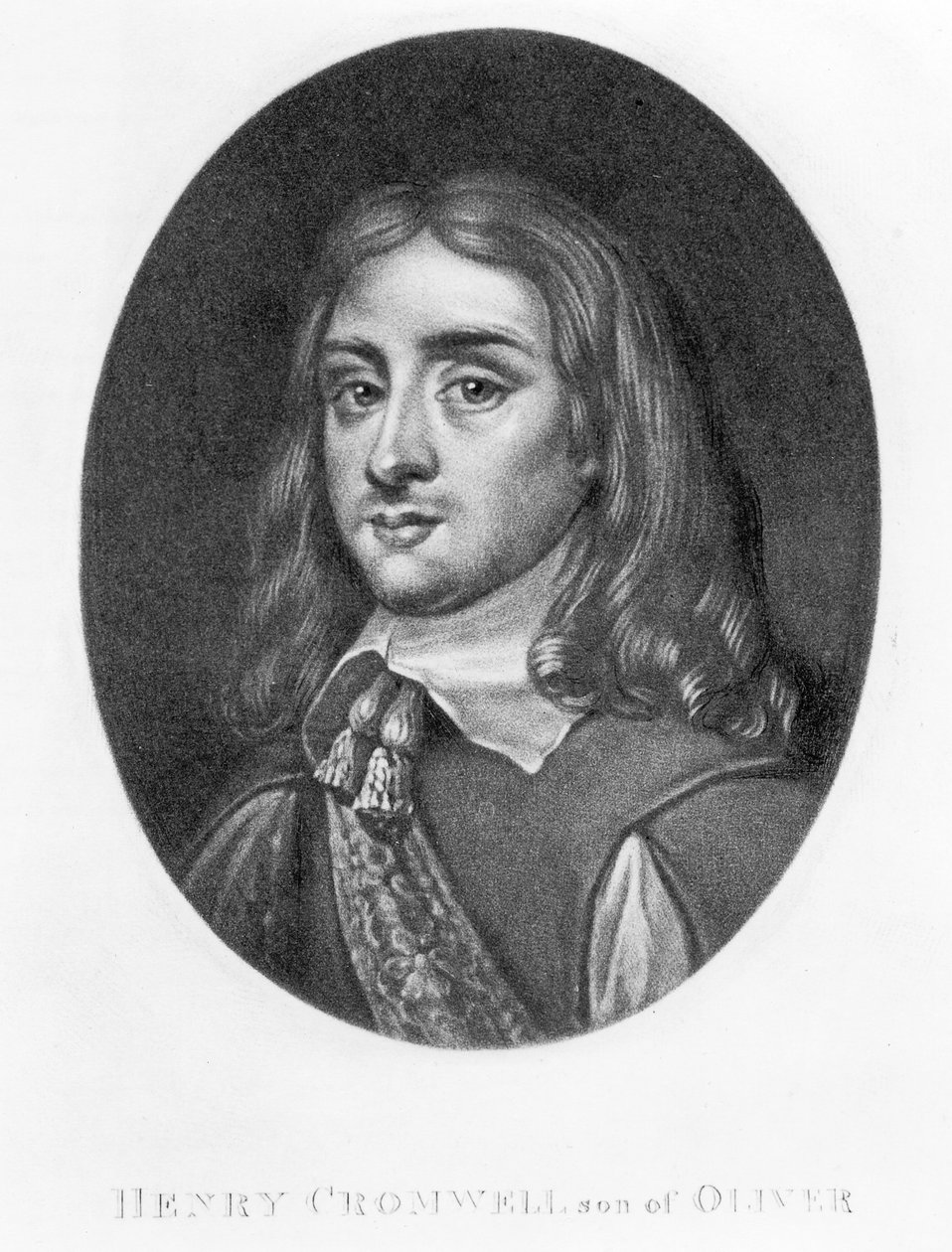 صورة لهنري كرومويل (1628-1674) منقوش بواسطة ريتشارد إيرلوم (1743-1822) وتشارلز تورنر (c.1773-1857) (mezzotint) بواسطة مدرسة اللغة الإنجليزية