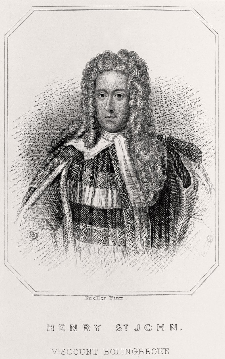صورة هنري سانت جون ، Viscount Bolingbroke ، ١٨٣٥ بواسطة مدرسة اللغة الإنجليزية