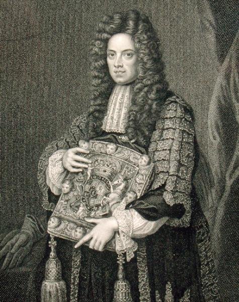 صورة جون سومرز (1651-1716) ، بارون إيفشام ، من "لوحات لودج البريطانية" بواسطة مدرسة اللغة الإنجليزية