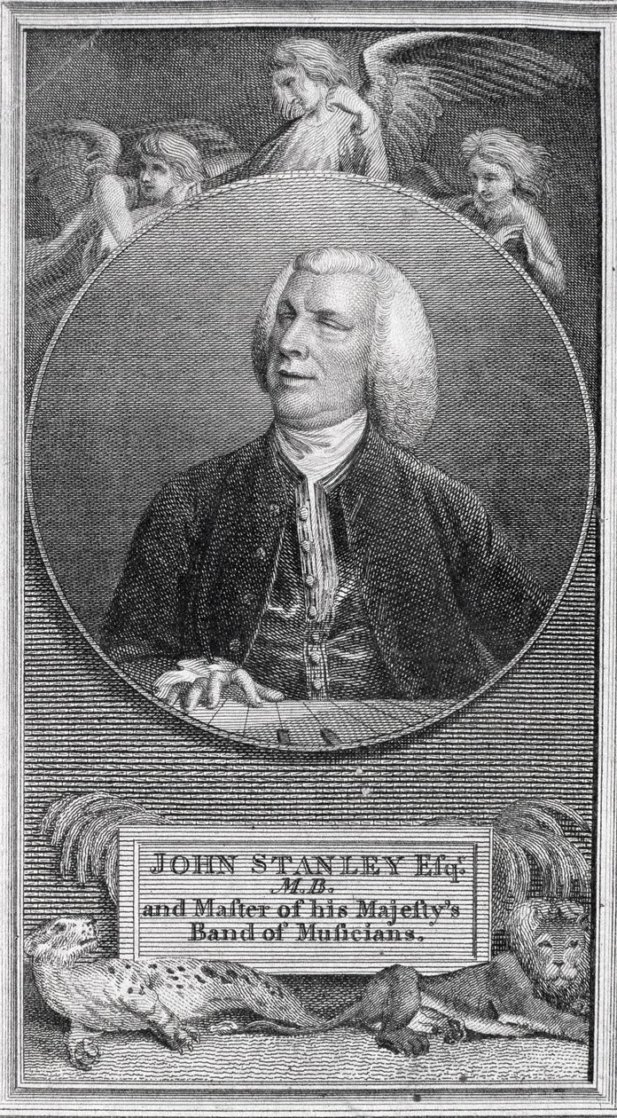 صورة جون ستانلي (1712-86) بواسطة مدرسة اللغة الإنجليزية