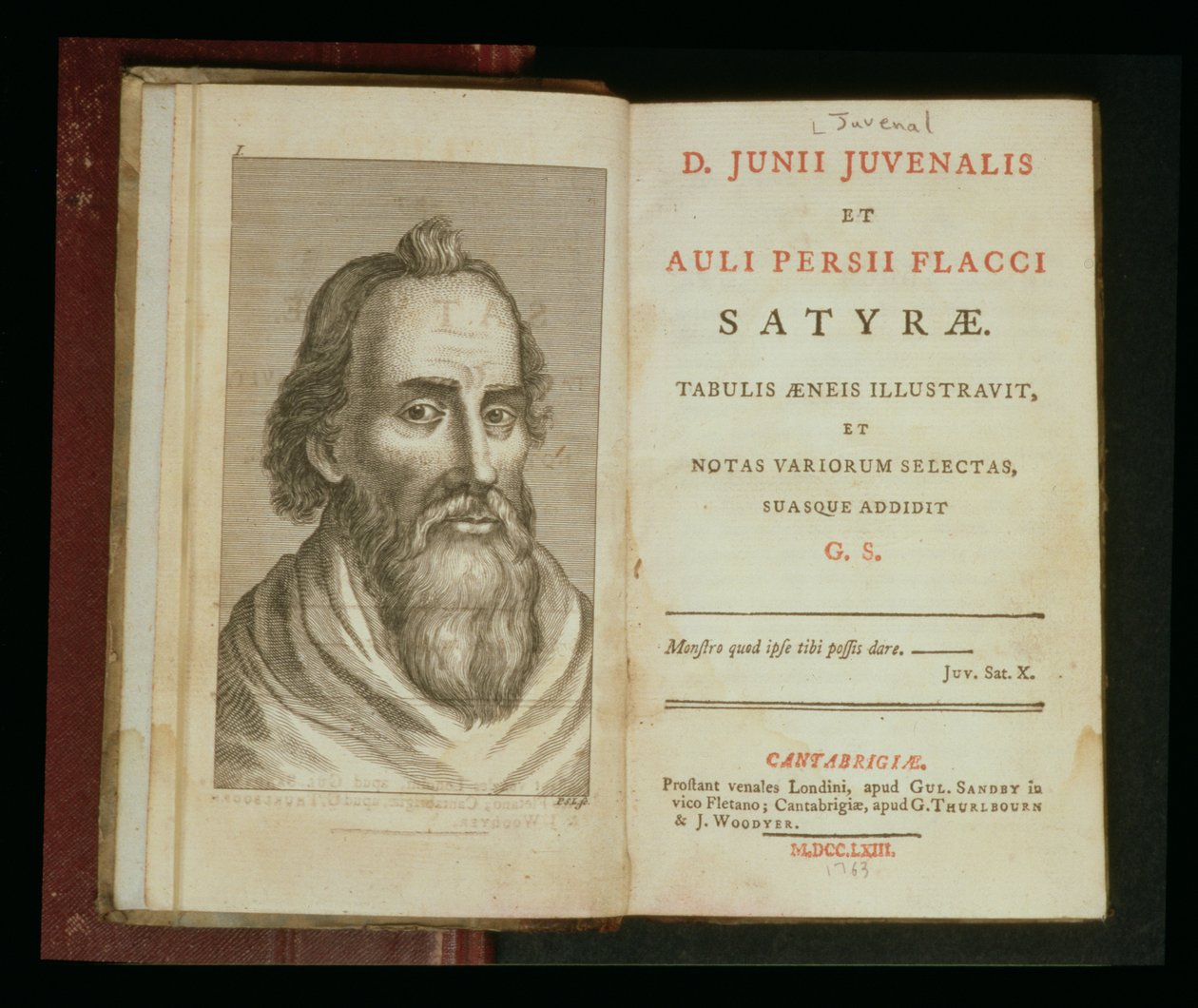 صورة لجوفينال من "هجاء جوفينال وأوليوس فلاكوس" ، 1763 (النقش) بواسطة مدرسة اللغة الإنجليزية
