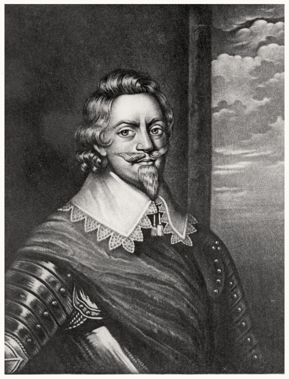 صورة لباتريك روثفن ، إيرل برينتفورد (c.1573-1651) منقوش بواسطة ريتشارد إيرلوم (1743-1822) وتشارلز تورنر (c.1773-1857) من الشخصيات اللامعة في التاريخ البريطاني (mezzotint) (bw phot بواسطة مدرسة اللغة الإنجليزية