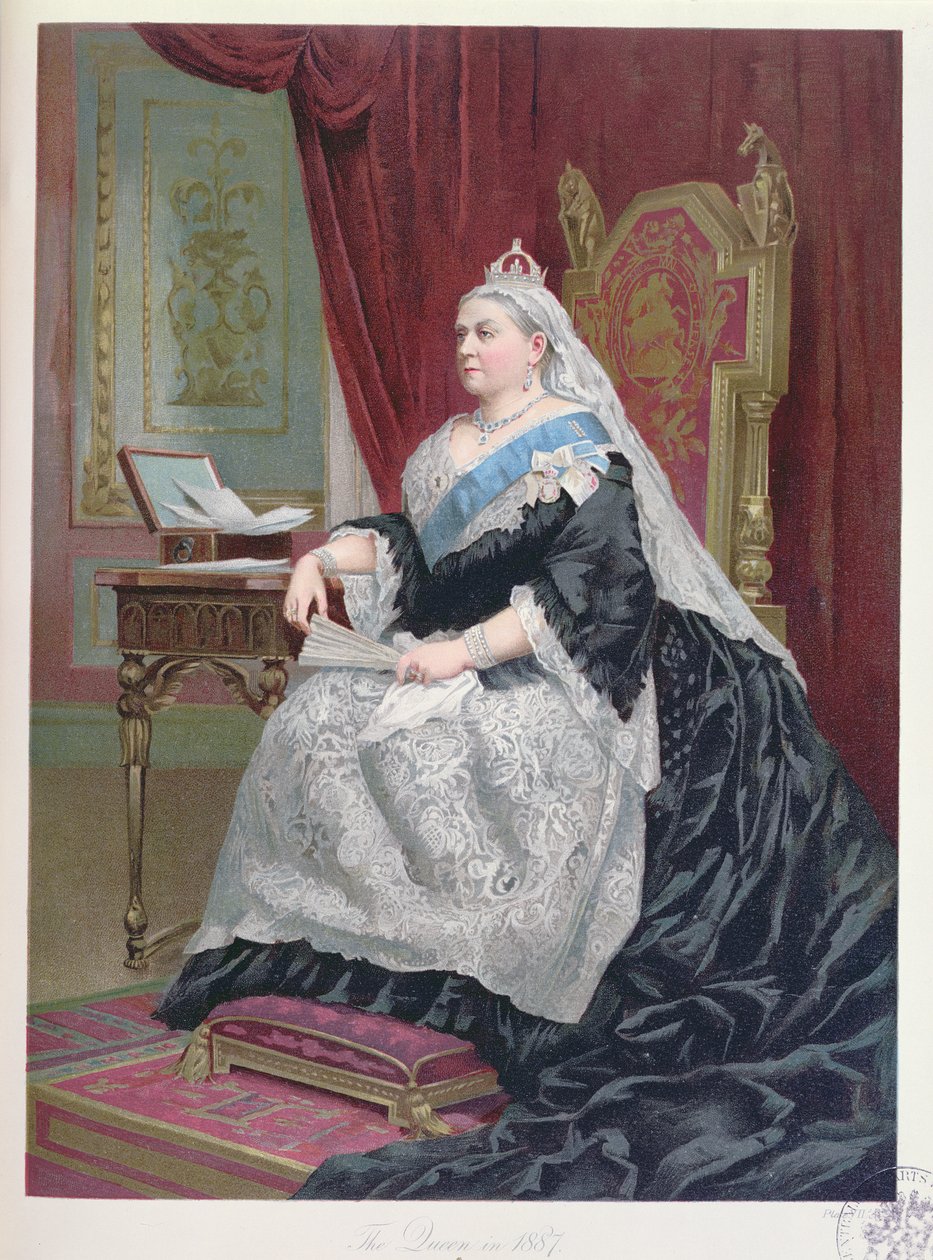 صورة الملكة فيكتوريا (1819-1901) في وقت اليوبيل الذهبي لها عام 1887 ، 1887 بواسطة مدرسة اللغة الإنجليزية