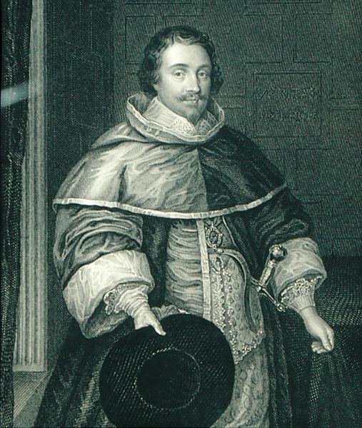 صورة رالف هوبتون (1596-1652) بارون هوبتون ، من "لوحات لودج البريطانية" بواسطة مدرسة اللغة الإنجليزية