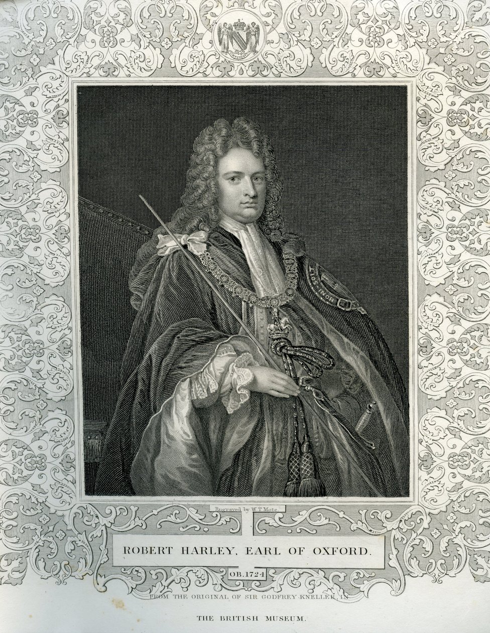 صورة روبرت هارلي ، أول إيرل أكسفورد (1671-1724) بواسطة مدرسة اللغة الإنجليزية