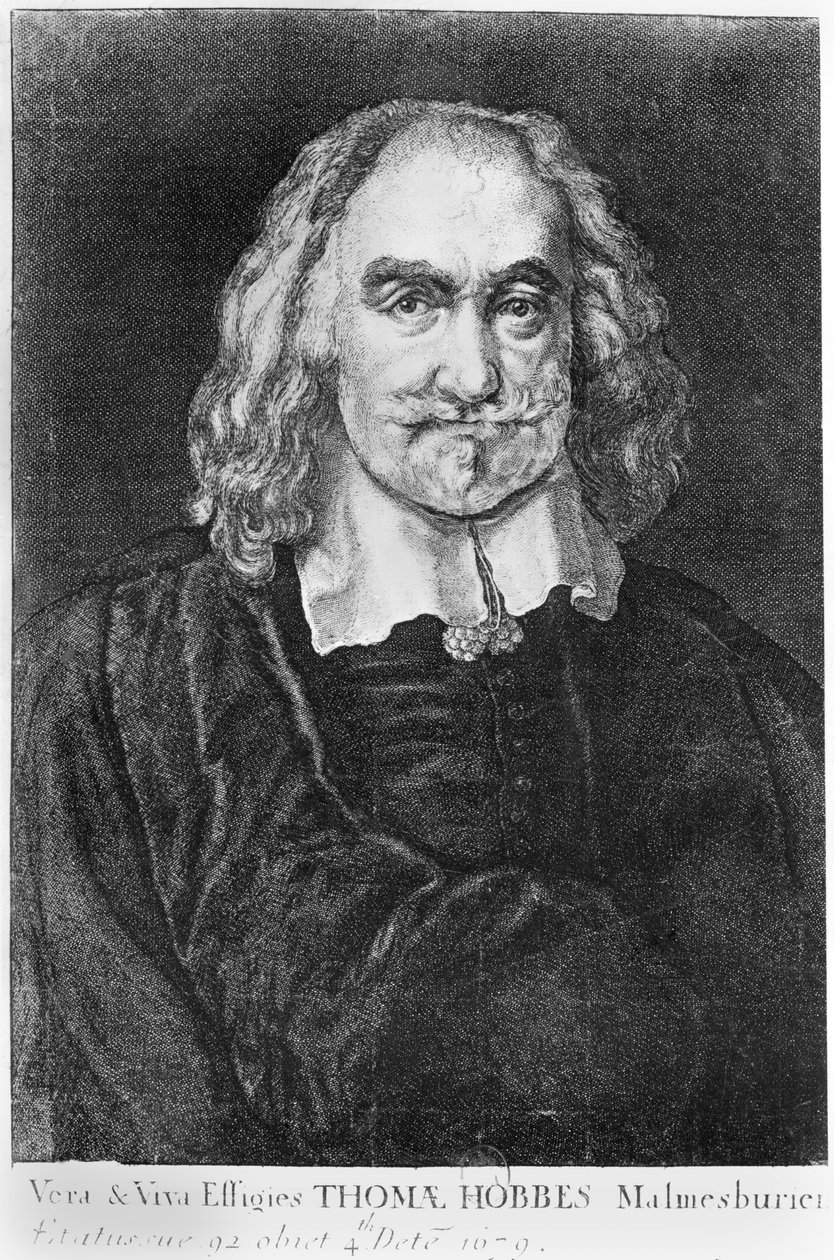 صورة لتوماس هوبز (1588-1679) بواسطة مدرسة اللغة الإنجليزية