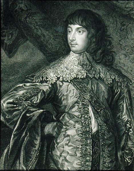 صورة وليام راسل (1613-1700) الدوق الأول والخامس إيرل بيدفورد ، من "لوحات لودج البريطانية" بواسطة مدرسة اللغة الإنجليزية
