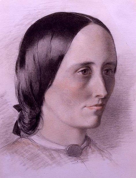 صورة لامرأة ، حوالي عام 1840 (طباشير ملونة على ورق) بواسطة مدرسة اللغة الإنجليزية