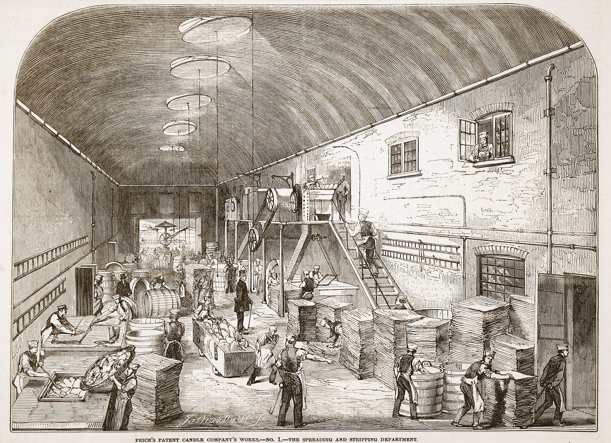 أسعار أعمال شركة Patent Candle Company ، رقم 1: قسم النشر والتجريد ، من The Illustrated London News ، 1849 بواسطة مدرسة اللغة الإنجليزية