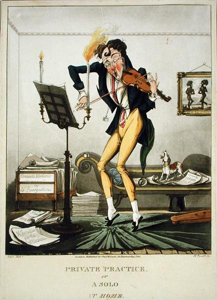 تدريب خاص أو عرض فردي في المنزل ، نقش بواسطة هنري بيال (1795-1833) ، نشره توماس ماكلين ، لندن بواسطة مدرسة اللغة الإنجليزية
